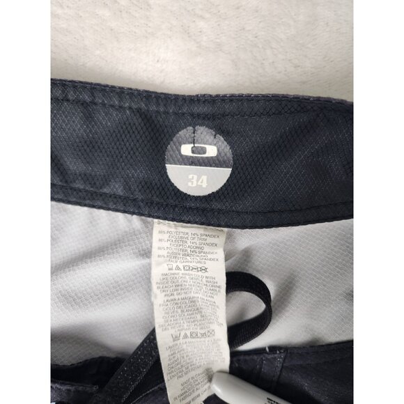 Vintage Oakley Board Shorts Men Size 34 Black Stripes Swimming - Picture 9 of 14